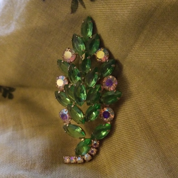 Stunning vintage green brooch - Picture 2 of 4